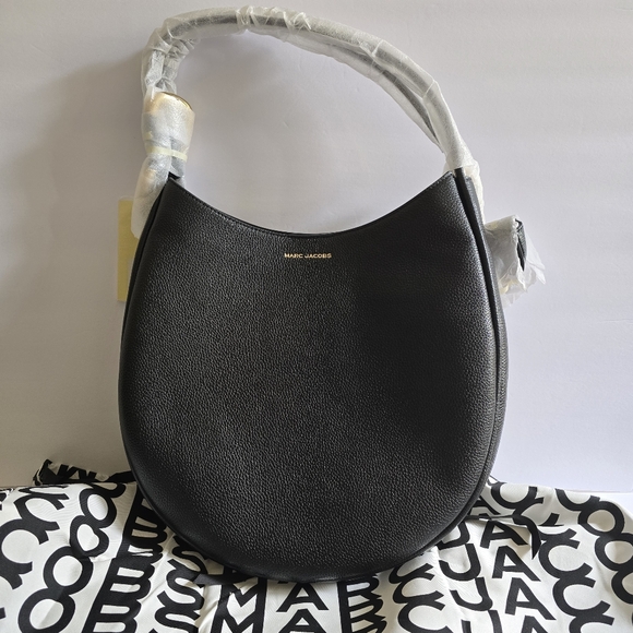Marc Jacobs Large Leather Hobo Bag Black - Picture 3 of 13